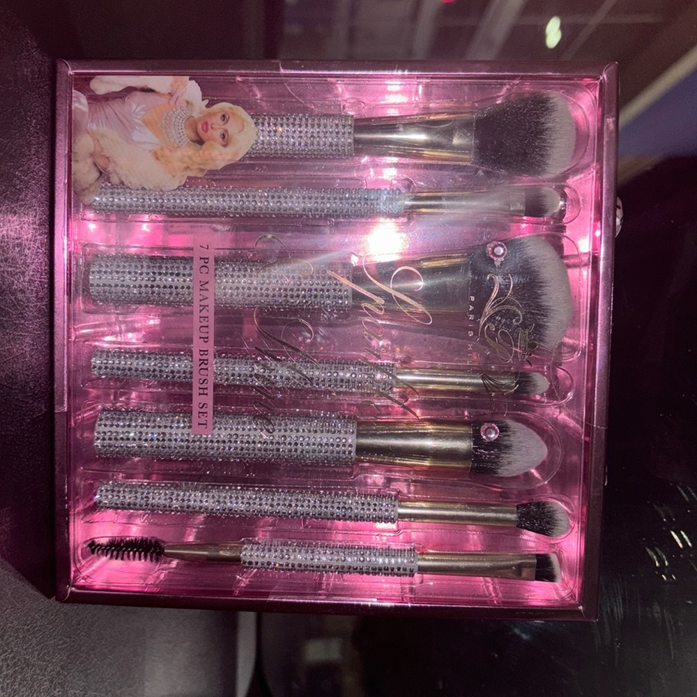 glitter makeup brush set brand new perfect Christmas gift !!! blinged out